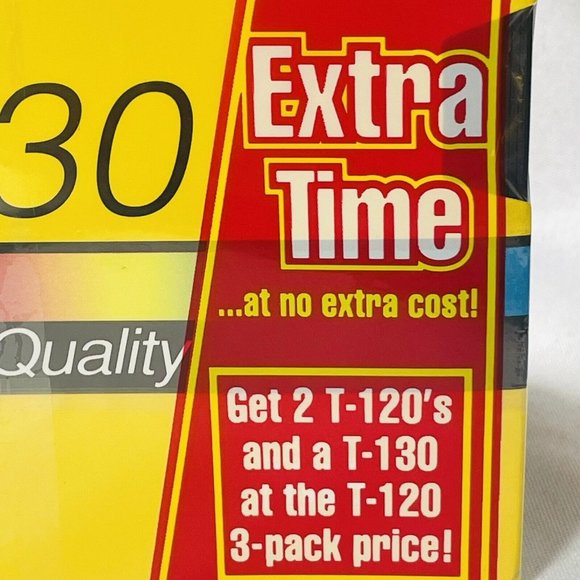 BASF VHS Blank Tapes 3 Pack BASF 1  T-130 6.5 Hour & 2 T-120 6 Hour Extra Time - Picture 7 of 9